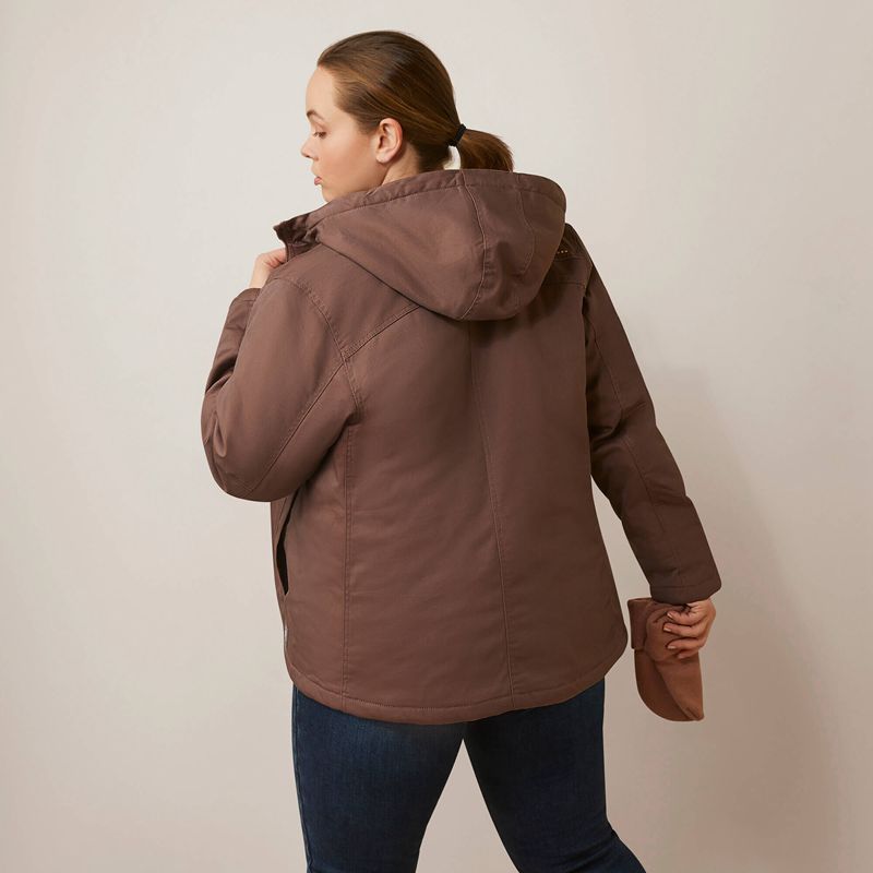 Ariat Rebar Duracanvas Insulated Jacket Peppercorn Femme | UMA-54082369