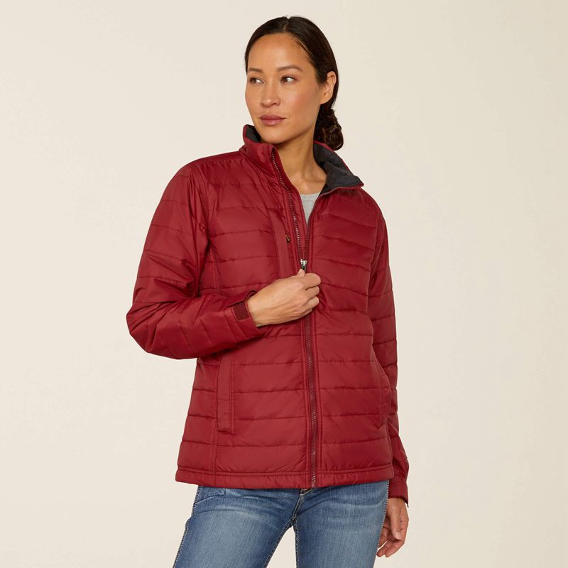 Ariat Rebar Cordura Ripstop Lightweight Insulated Jacket Cabernet Femme | EUA-60603259