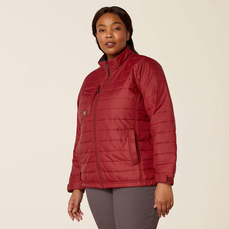 Ariat Rebar Cordura Ripstop Lightweight Insulated Jacket Cabernet Femme | EUA-60603259