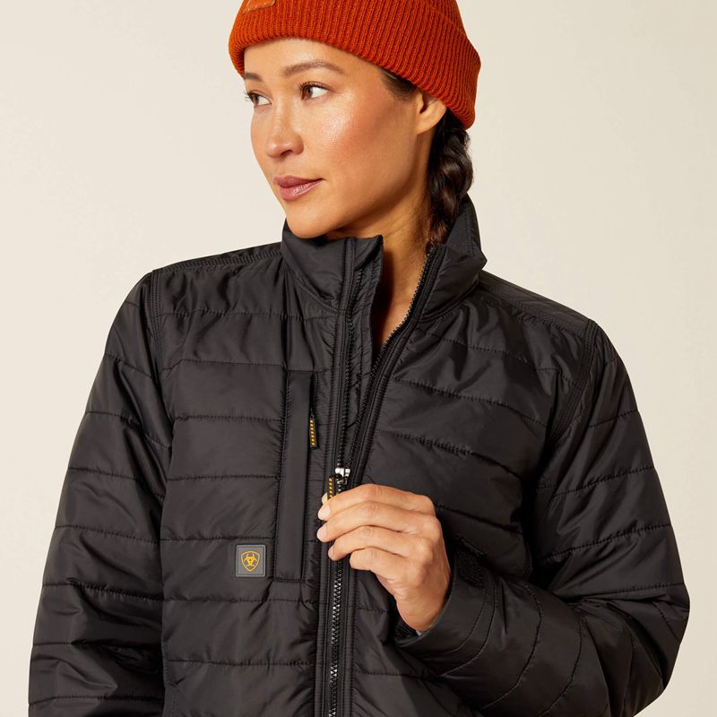 Ariat Rebar Cordura Ripstop Lightweight Insulated Jacket Noir Femme | URJ-26904592