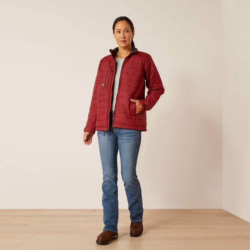 Ariat Rebar Cordura Ripstop Lightweight Insulated Jacket Cabernet Femme | EUA-60603259