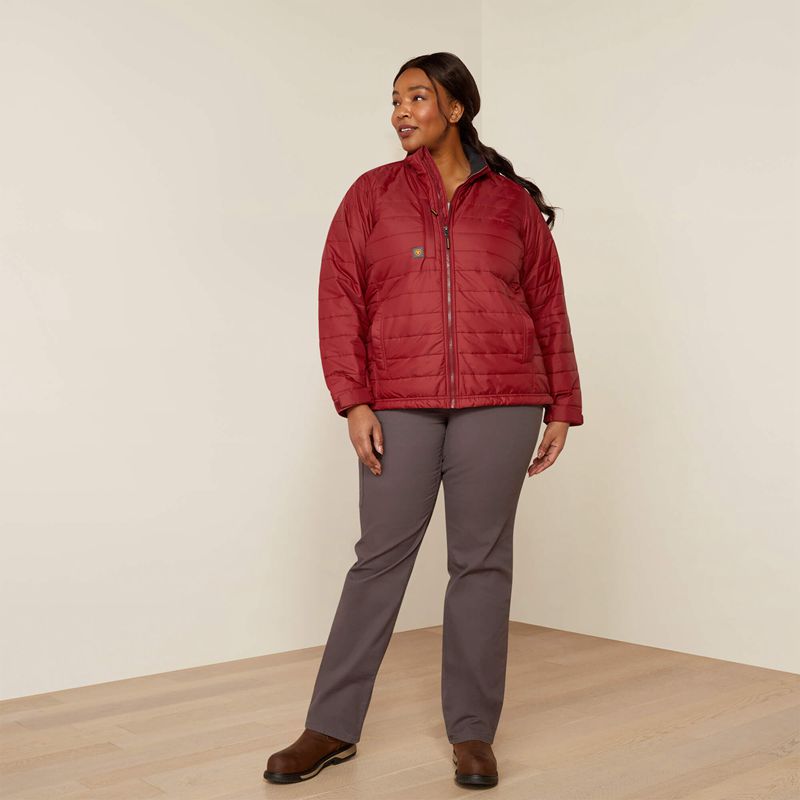 Ariat Rebar Cordura Ripstop Lightweight Insulated Jacket Cabernet Femme | EUA-60603259