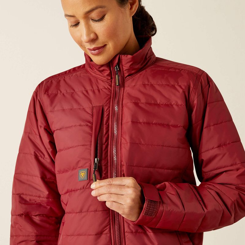 Ariat Rebar Cordura Ripstop Lightweight Insulated Jacket Cabernet Femme | EUA-60603259