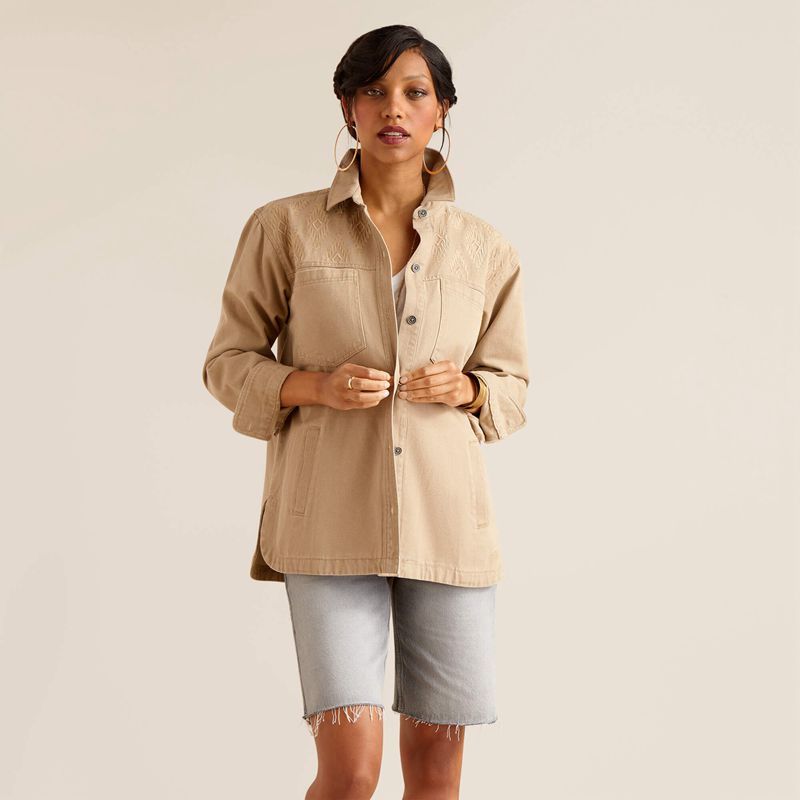 Ariat Ranchester Jacket Savannah Tan Femme | QFQ-08877689