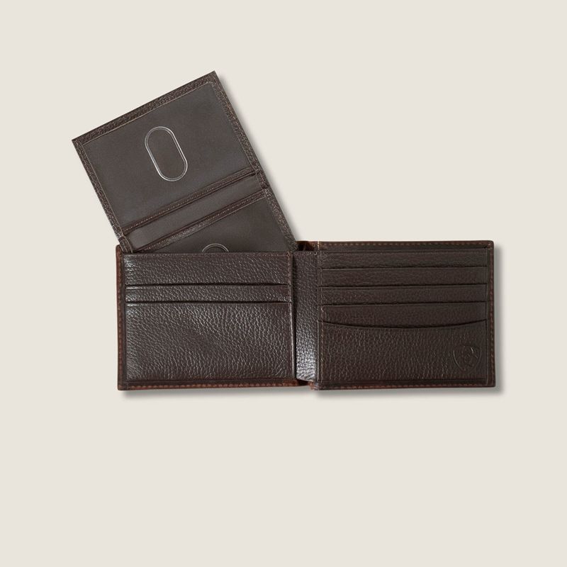 Ariat Flag Bifold Wallet Marron Homme | GWB-99894058