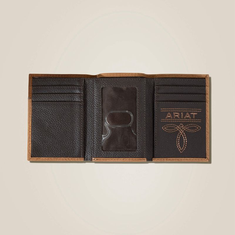 Ariat Addison Trifold Wallet Marron Homme | MIP-75396150