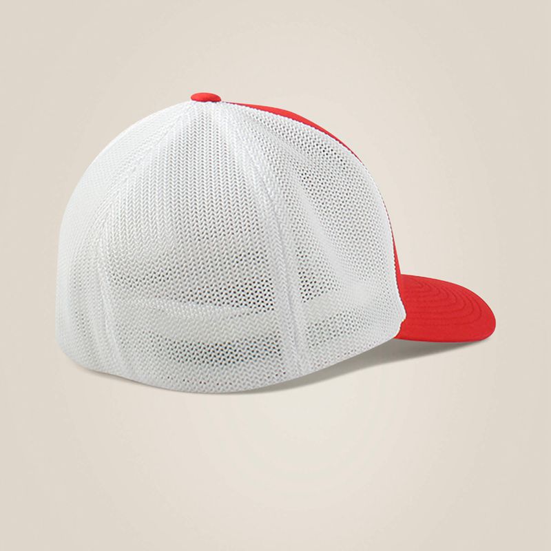 Ariat Usa Flag Shield Logo Cap Rouge Homme | QLS-72422011