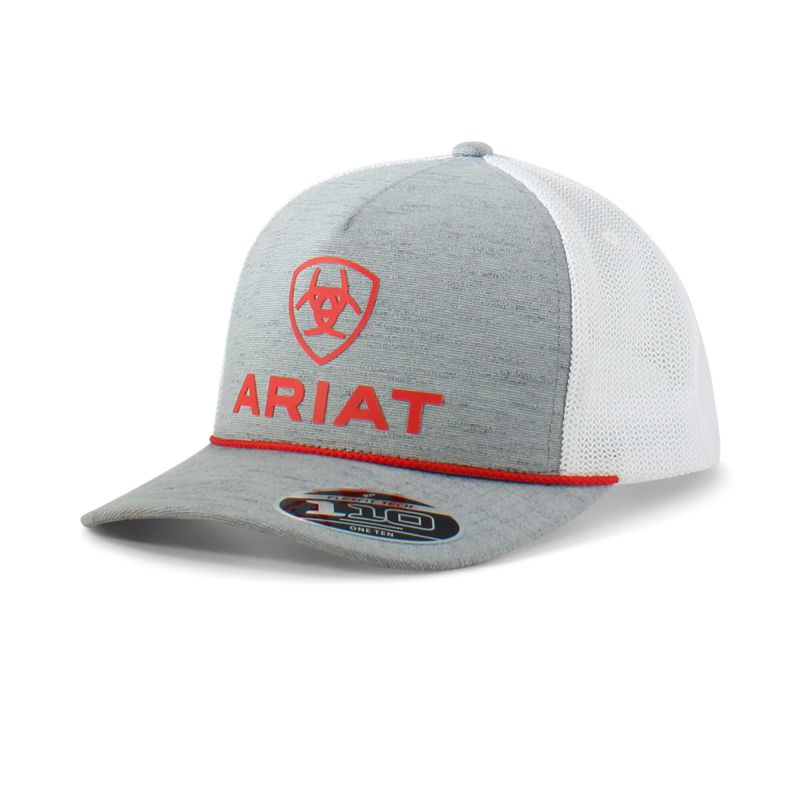 Ariat Stacked Logo Rope Cap Rouge Homme | GGP-23789847