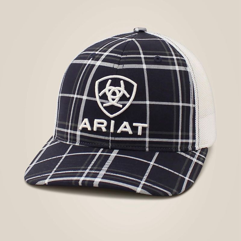 Ariat Stacked Logo Cap Noir Homme | CQU-36141909