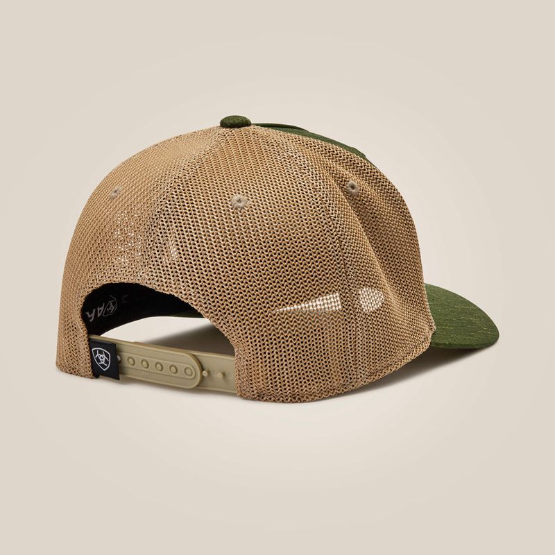 Ariat Round Logo Patch Cap Vert Homme | LJM-43351871