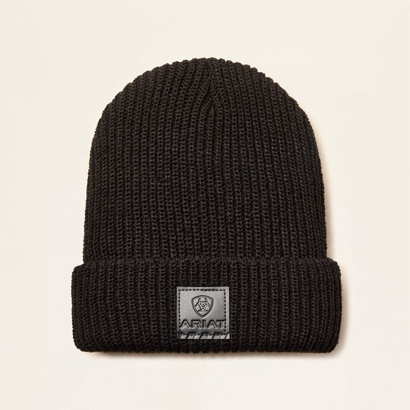 Ariat Rib Knit Insulated Cap Noir Homme | NOQ-54756026