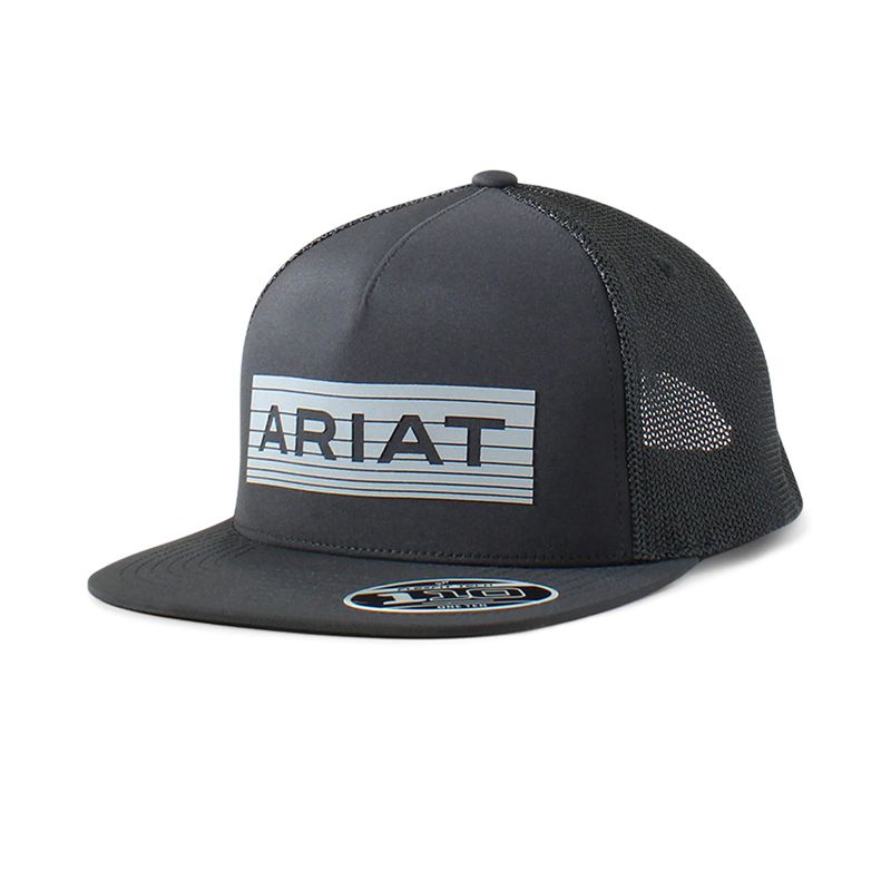 Ariat Reflective Logo Cap Noir Homme | EXK-12804889