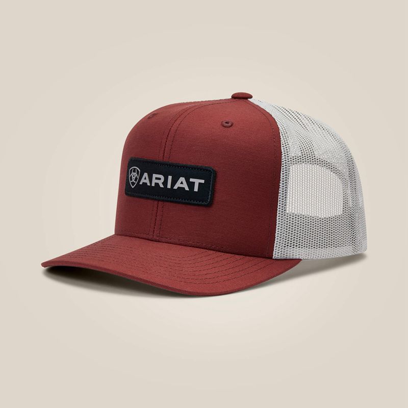 Ariat Rectangle Logo Patch Cap Rouge Homme | BEA-43049949