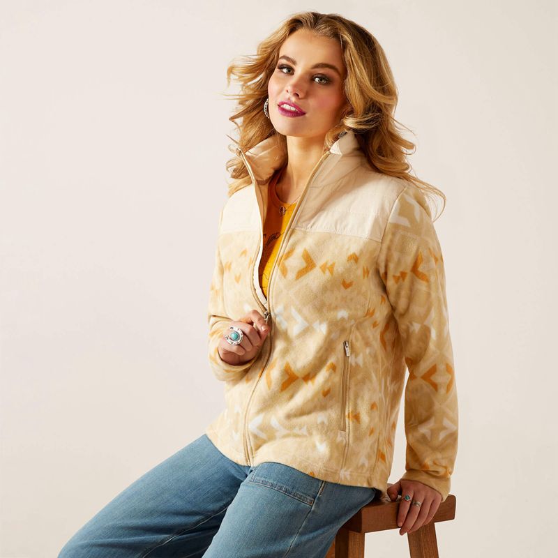 Ariat Prescott Fleece Jacket Sable Femme | DUR-39162659