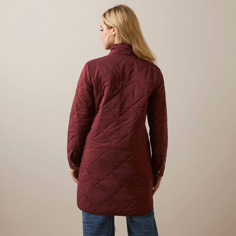 Ariat Quilted Jacket Tawny Port Femme | FGA-51788719