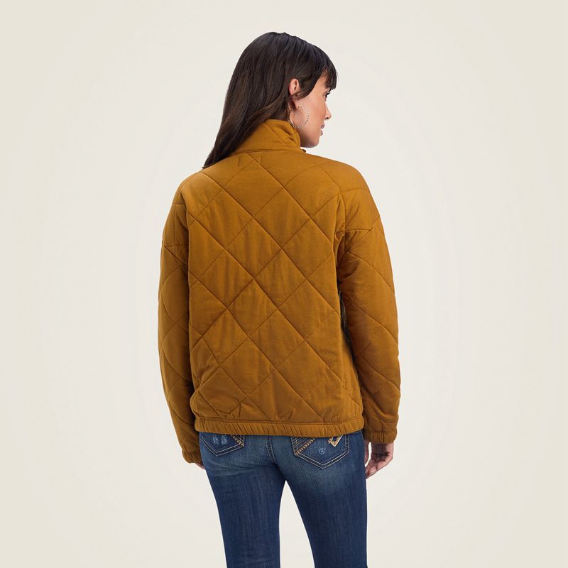 Ariat Quilted Jacket Marron Femme | SZC-49138744