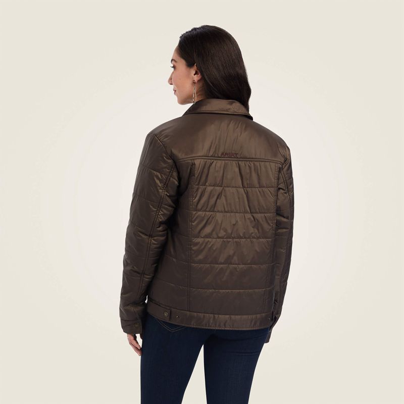 Ariat Puffer Trucker Insulated Jacket Banyan Bark Femme | CDH-32569202