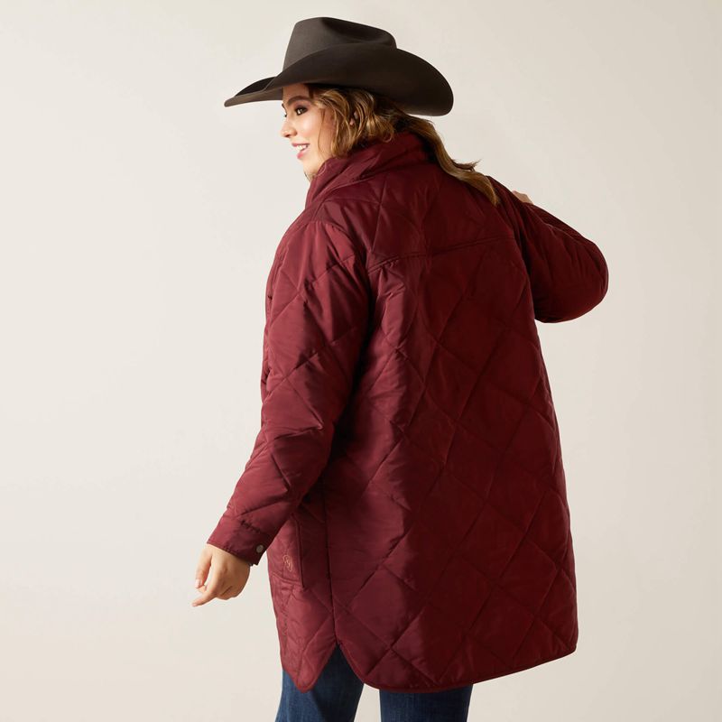 Ariat Quilted Jacket Tawny Port Femme | FGA-51788719