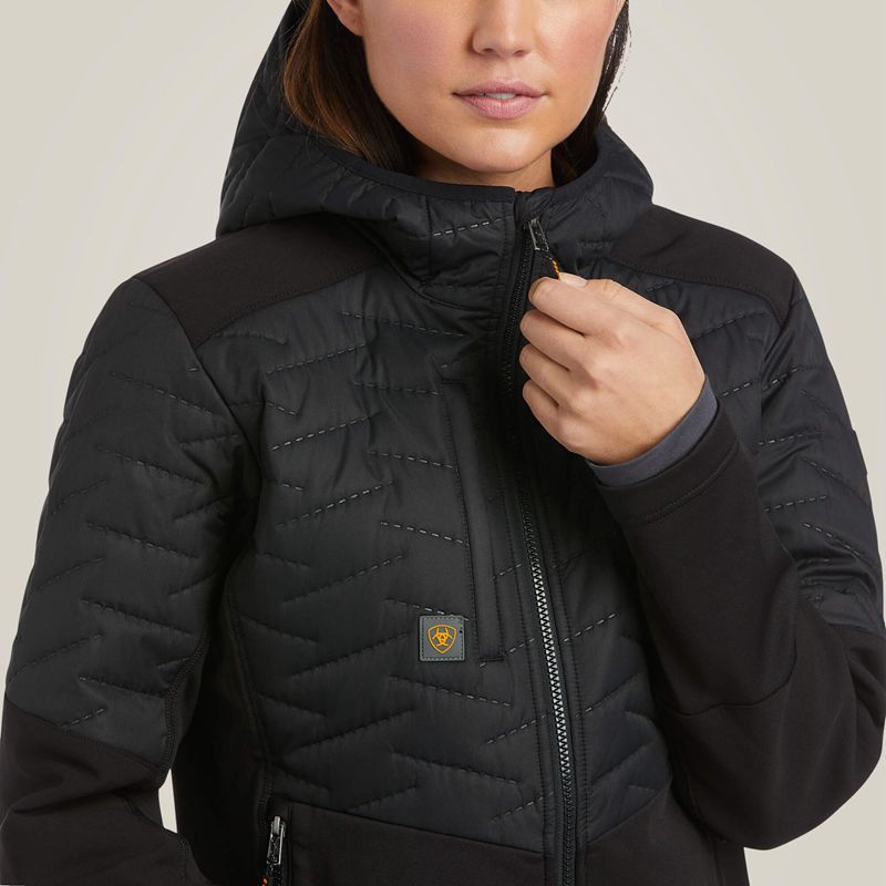 Ariat Rebar Cloud 9 Insulated Jacket Noir Femme | FSM-69953469