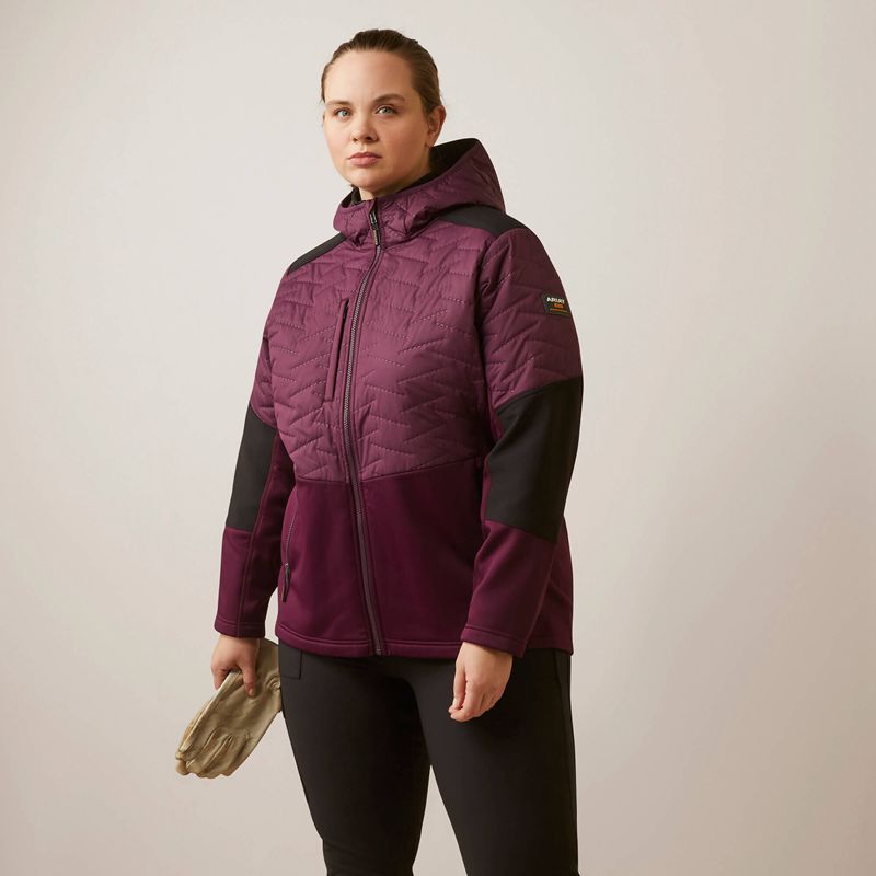 Ariat Rebar Cloud 9 Insulated Jacket Violette Femme | EXQ-19180054