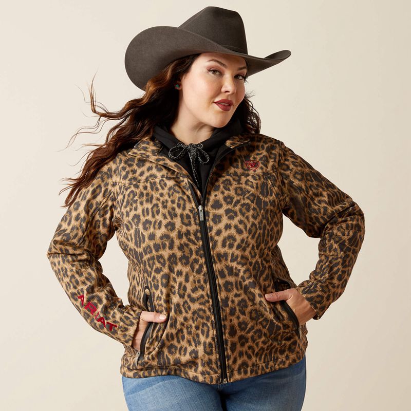 Ariat New Team Softshell Print Jacket Leopard Femme | IPN-37502983