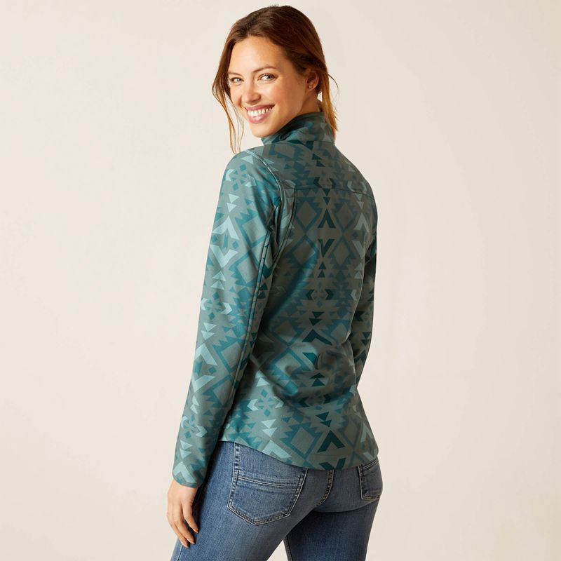 Ariat New Team Softshell Print Jacket Pinewood Femme | TLE-17178654