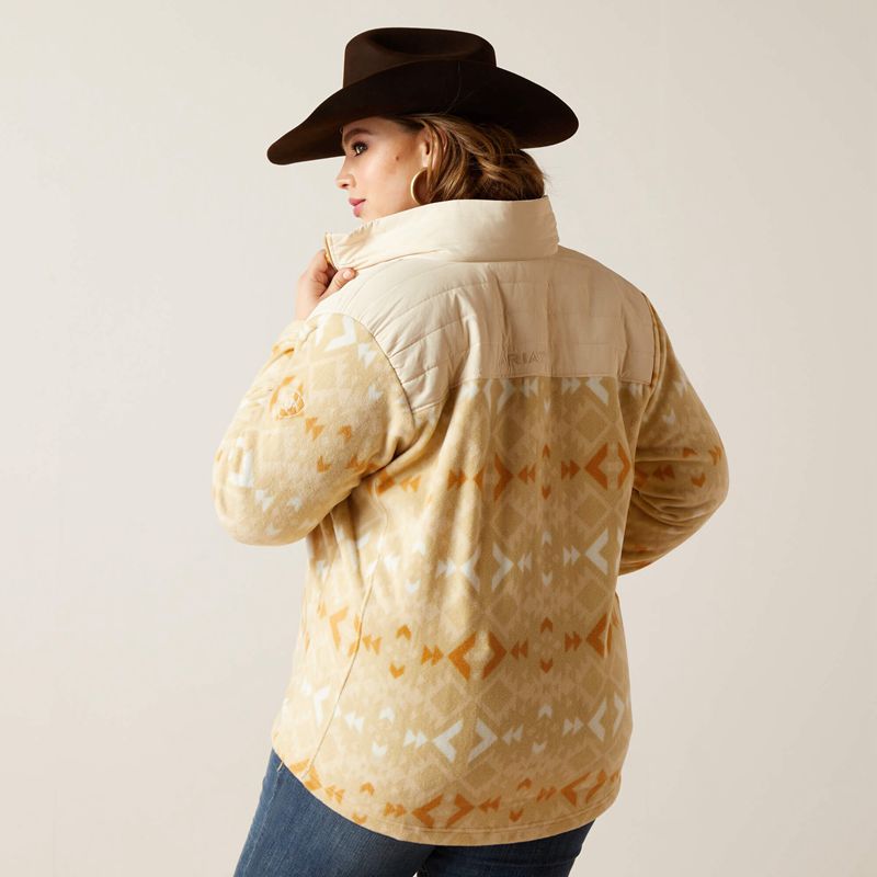 Ariat Prescott Fleece Jacket Sable Femme | DUR-39162659