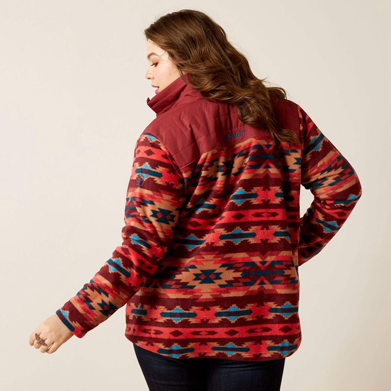 Ariat Prescott Fleece Jacket Campfire Print Femme | YHD-79515703