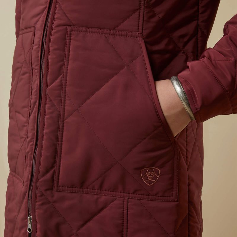 Ariat Quilted Jacket Tawny Port Femme | FGA-51788719