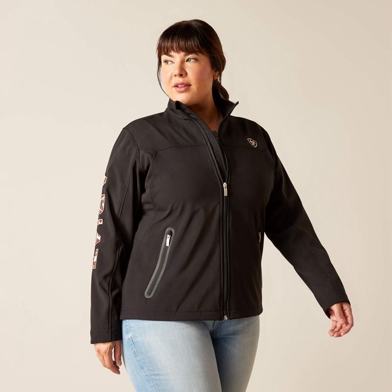 Ariat New Team Softshell Jacket Black/Pony Femme | YQY-81641442