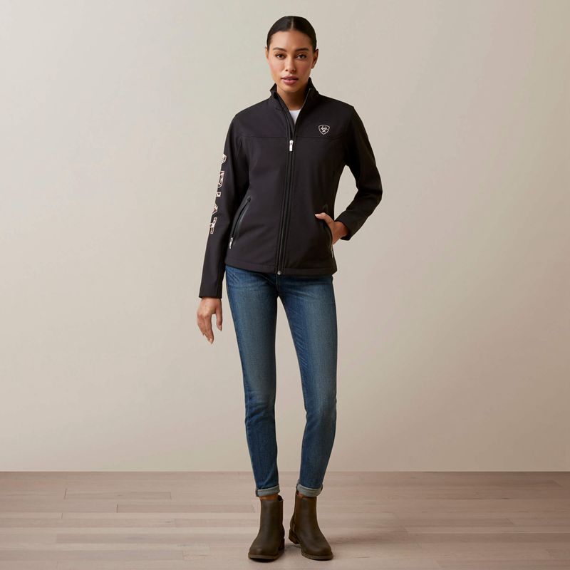 Ariat New Team Softshell Jacket Black/Pony Femme | YQY-81641442