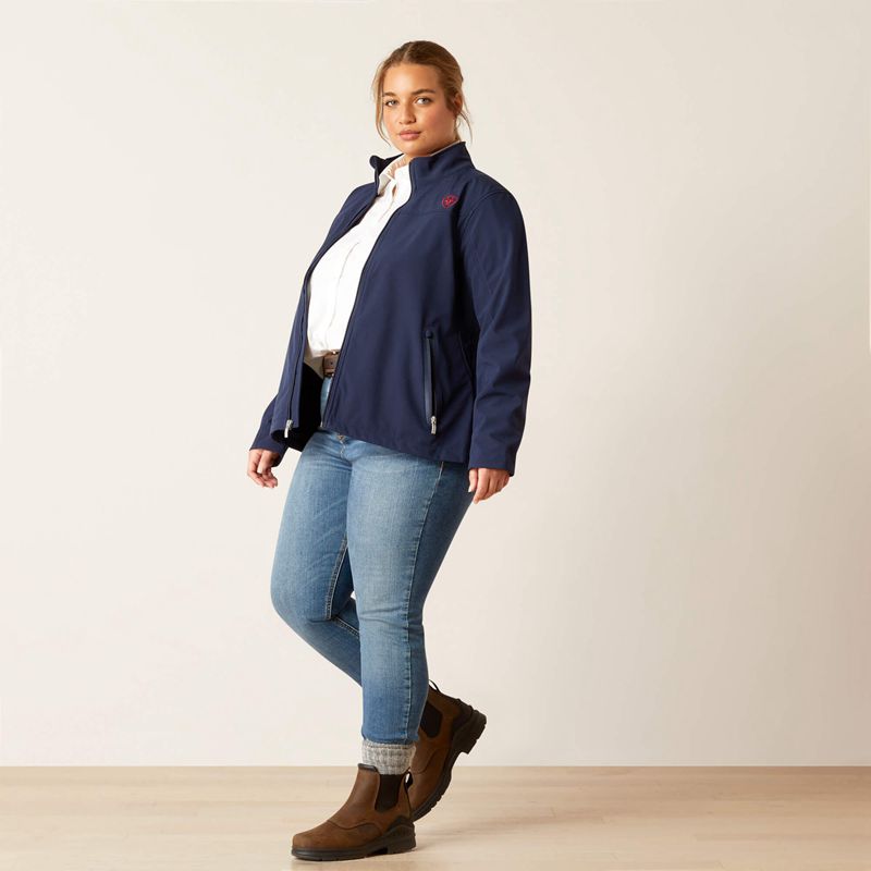 Ariat New Team Softshell Jacket Bleu Marine Femme | BGE-08138909