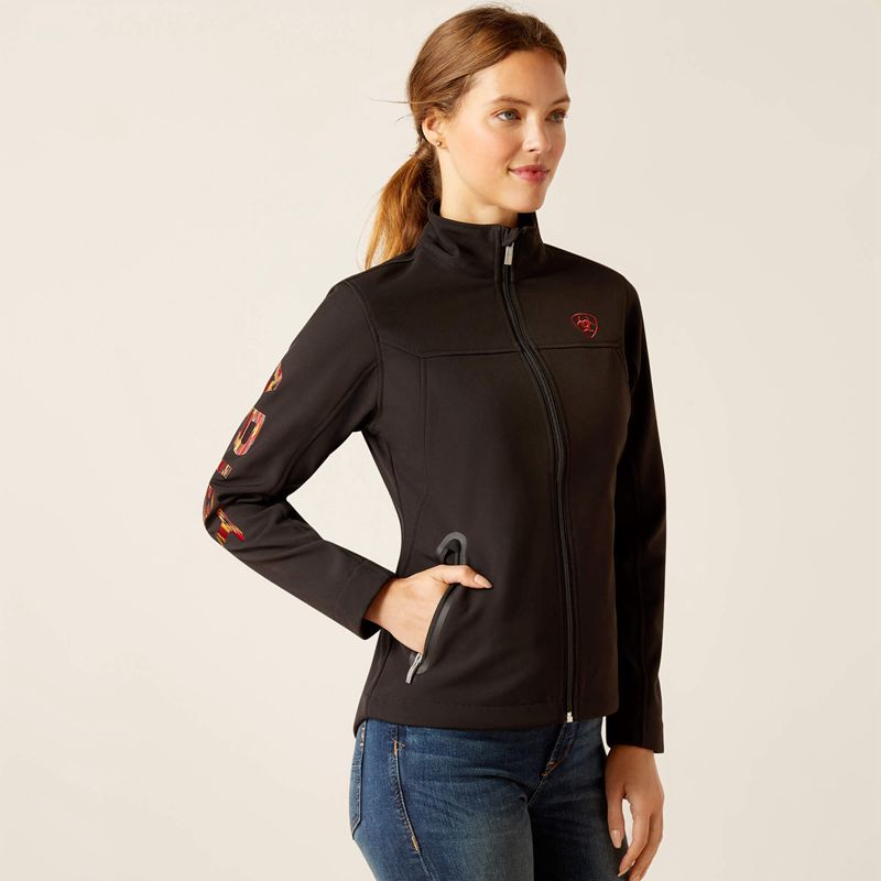 Ariat New Team Softshell Jacket Black/Mirage Femme | JXS-65863431