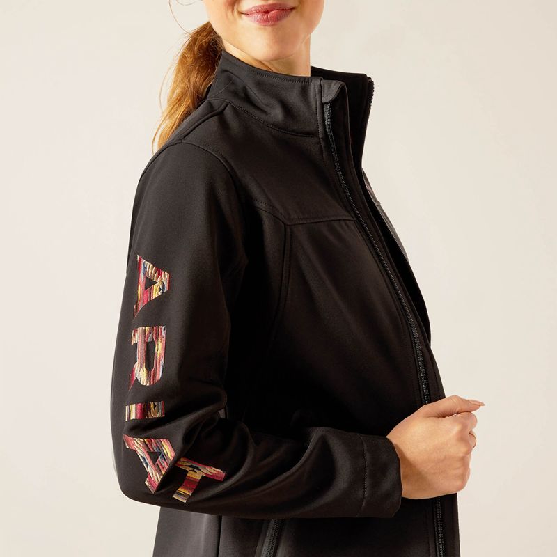 Ariat New Team Softshell Jacket Black/Mirage Femme | JXS-65863431