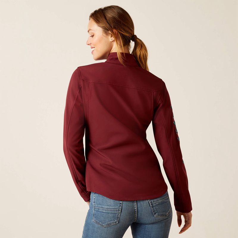 Ariat New Team Softshell Jacket Tawny Port/Baja Femme | GJW-33216863