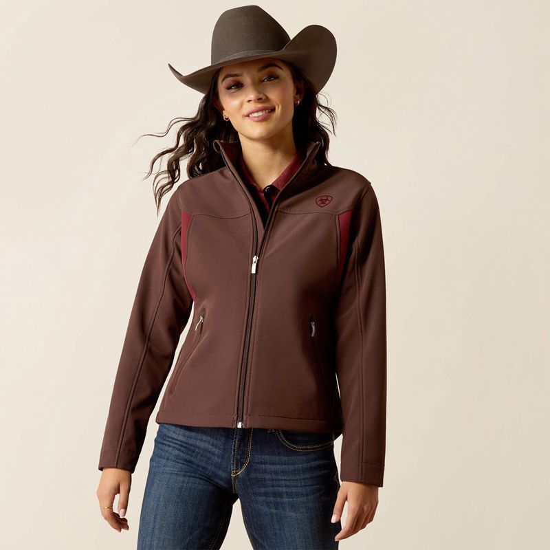 Ariat New Team Softshell Jacket Chocolat Femme | ACM-87793499