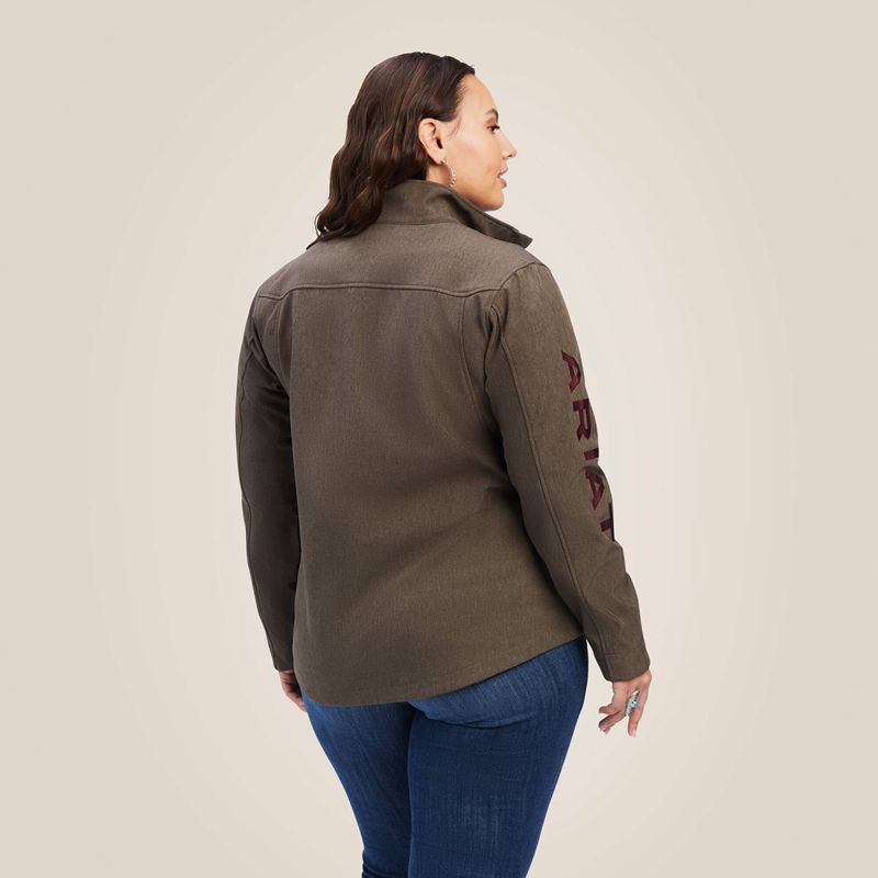 Ariat New Team Softshell Jacket Banyan Bark Heather Femme | XIZ-09716187