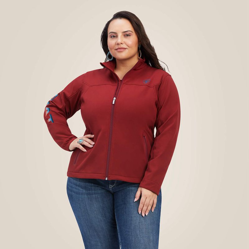 Ariat New Team Softshell Jacket Rouge Red/Celestial Serape Femme | BQY-79772898