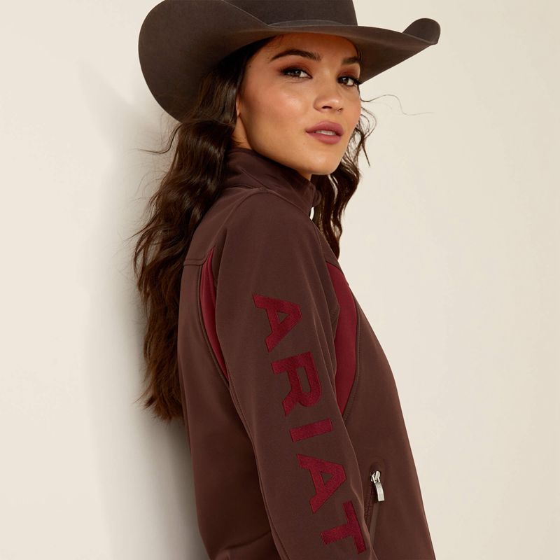 Ariat New Team Softshell Jacket Chocolat Femme | ACM-87793499