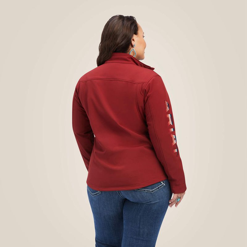 Ariat New Team Softshell Jacket Rouge Red/Celestial Serape Femme | BQY-79772898