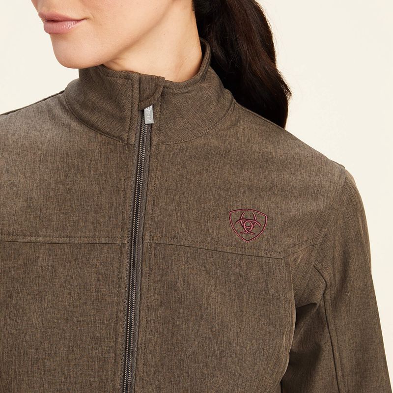 Ariat New Team Softshell Jacket Banyan Bark Heather Femme | XIZ-09716187