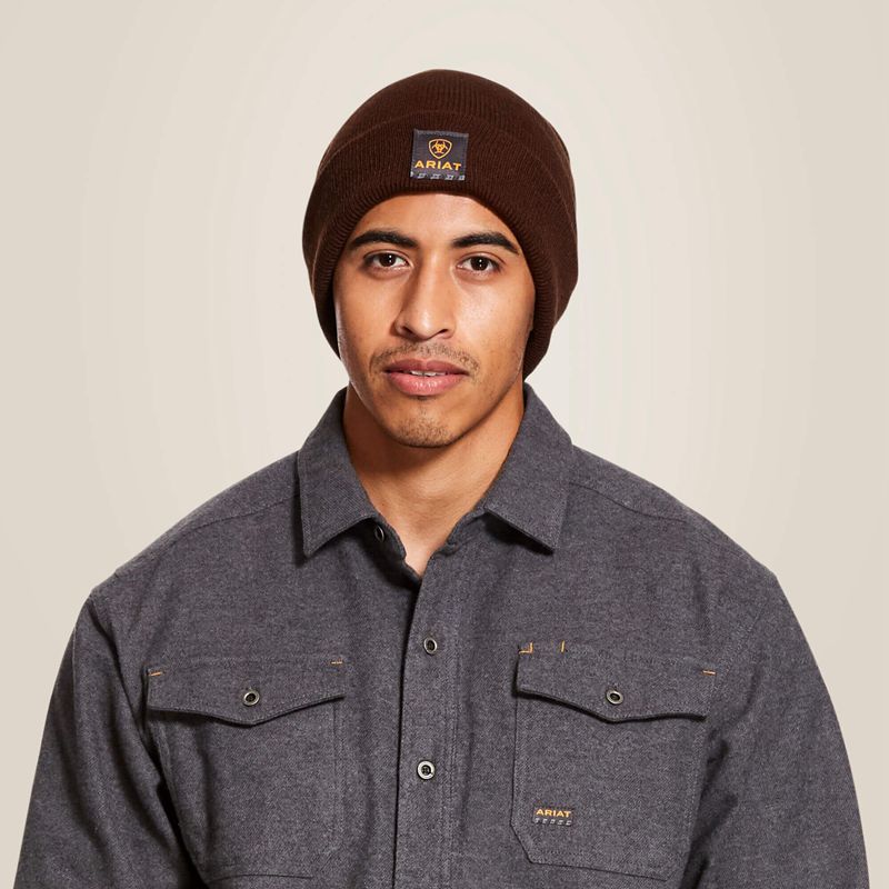 Ariat Rebar Watch Cap Marron Homme | LYF-04785415