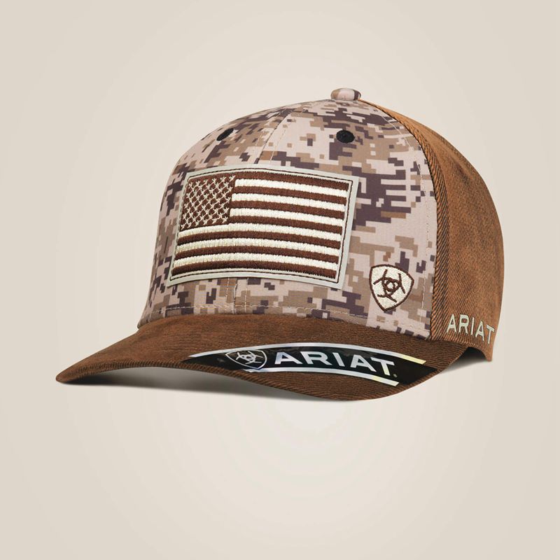 Ariat Patriot Snapback Cap Marron Homme | UKA-07823571