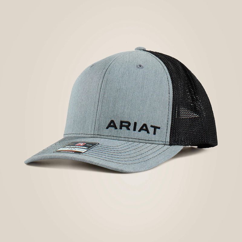 Ariat Offset Logo Cap Gray Homme | BEI-35777759