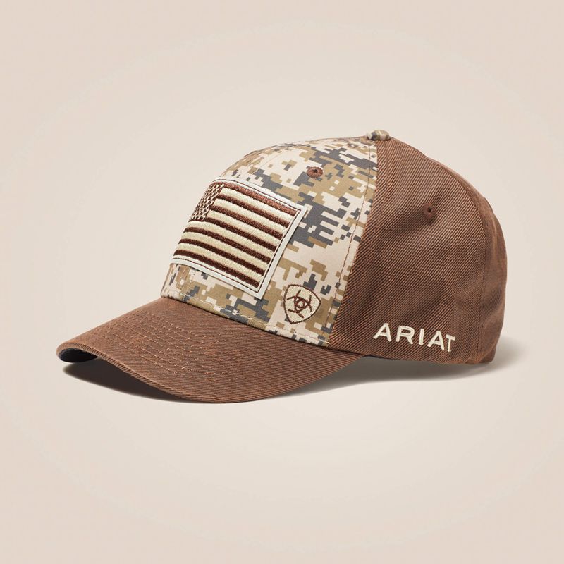 Ariat Patriot Snapback Cap Marron Homme | UKA-07823571