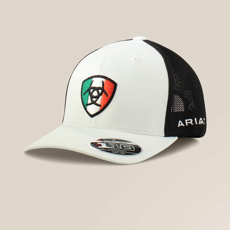 Ariat Mexico Shield Logo Cap Blanche Homme | TUO-80785745