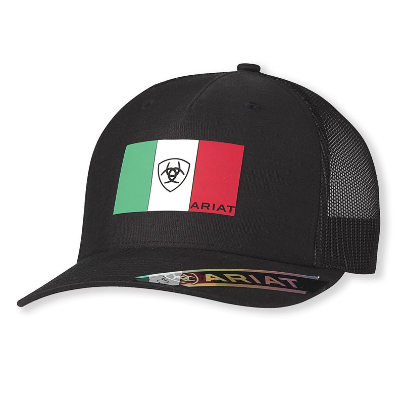 Ariat Mexico Flag Cap Noir Homme | HUZ-73642267