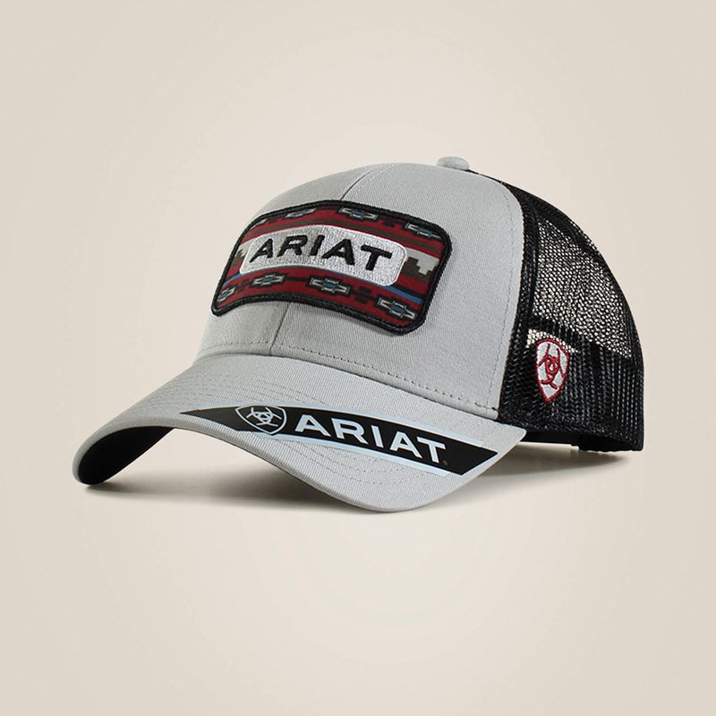 Ariat Logo Patch Cap Gry/Multi Gray Homme | PAB-69691730