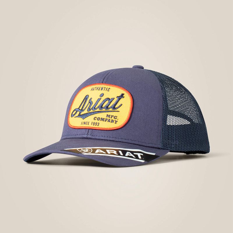 Ariat Logo Patch Cap Bleu Marine Homme | MQE-44962494