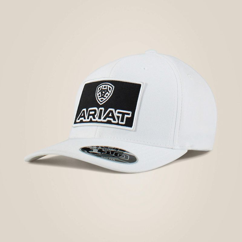 Ariat Large Logo Patch Cap Blanche Homme | GJG-06557685